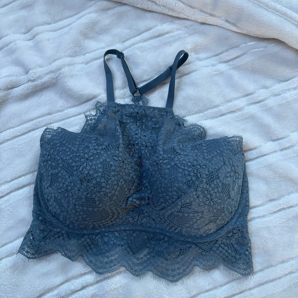 PINK VS Lace Bralette in gray
